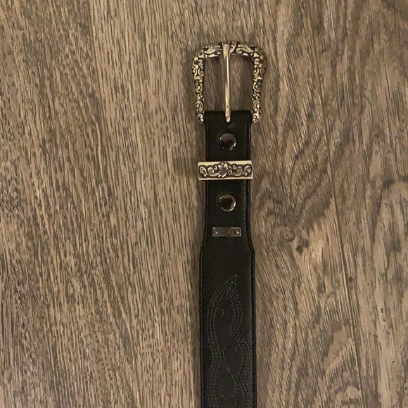 Western Ariat black leather belt - Picture 3 of 7